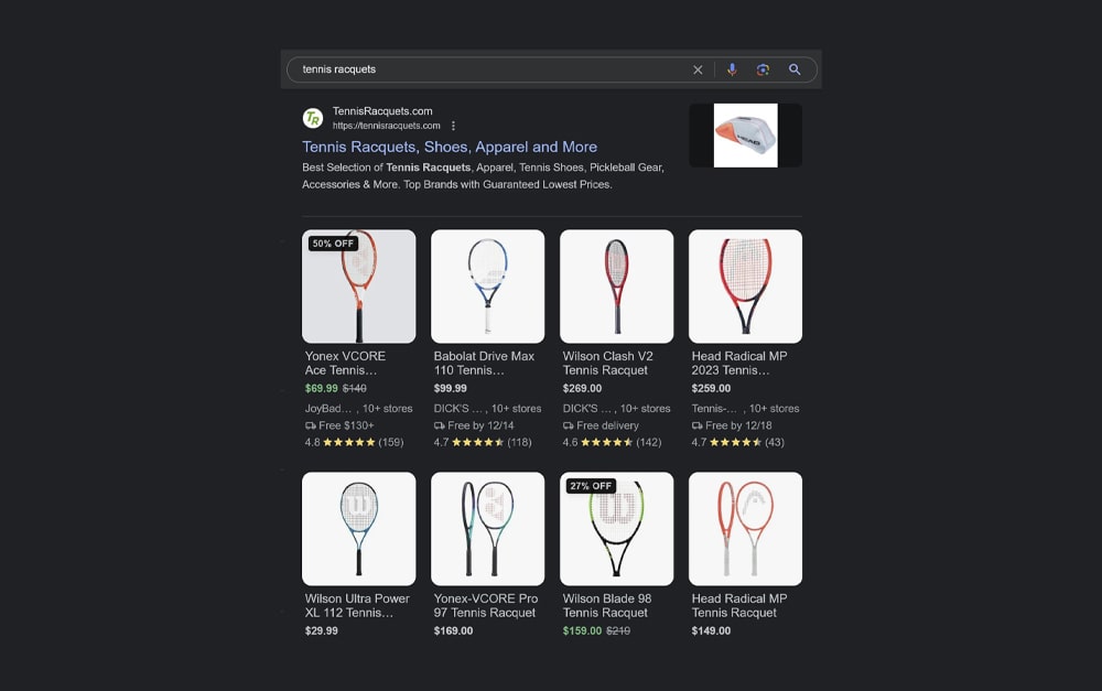 Tennis Racquets Sports Equipment SEO